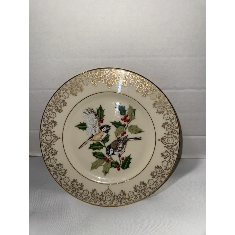 1988 Lenox‎ Chickadee Fine  China Garden Bird Plate Collection with Box USA